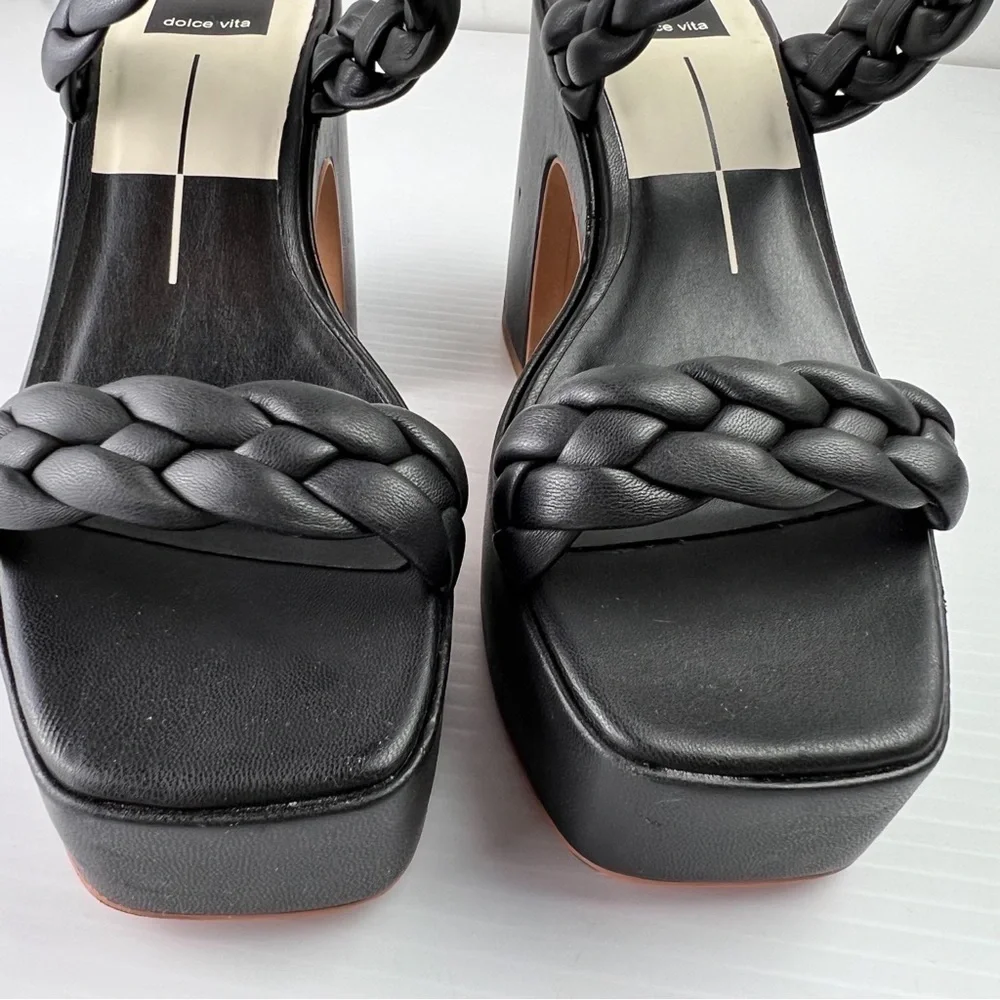 Dolce Vita Chunky Platform Heels womens 9 Black Ashby Twist Y2K 90s
